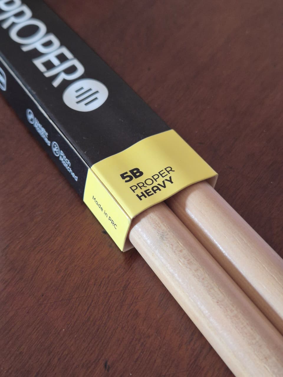 Proper Heavy - 5B Hickory sticks, Acorn Wood Tip