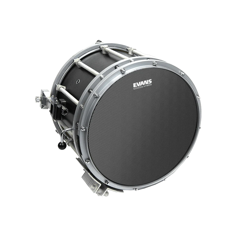 EVANS Hybrid Grey Snare Drumhead - Marching Snare Batter