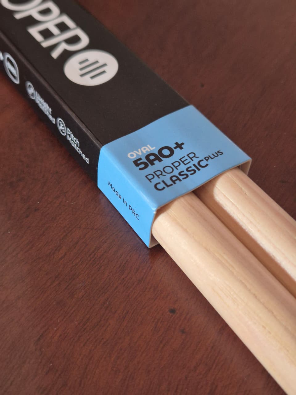 Proper Classic Plus - 5AO+ Hickory sticks, Oval Wood Tip