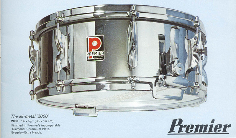 Premier 2000 - Chrome over Aluminium 5x14" snare