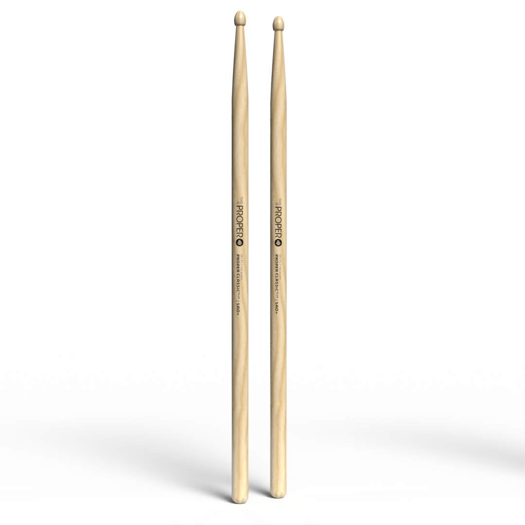 Proper Classic Plus - 5AO+ Hickory sticks, Oval Wood Tip