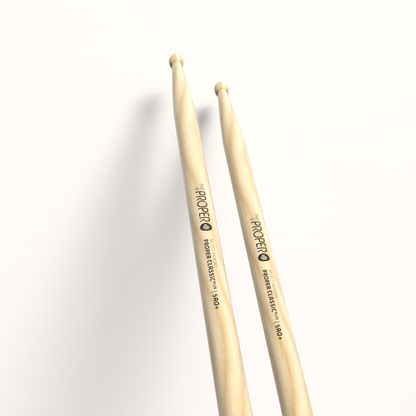 Proper Classic Plus - 5AO+ Hickory sticks, Oval Wood Tip